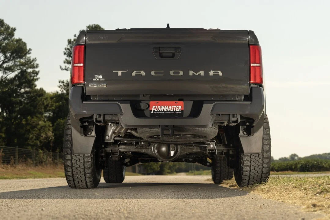 Flowmaster Flow FX Cat-back Exhaust System fits 2024 Toyota Tacoma HEV / 2025 Toyota Tacoma Limited - Back View