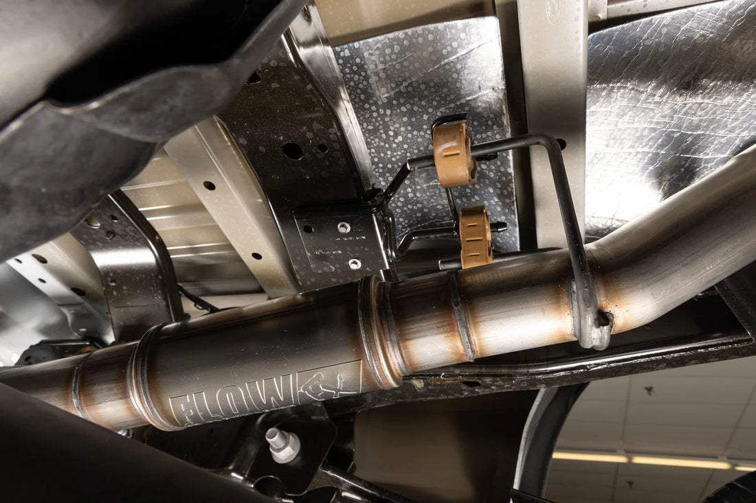Flowmaster Flow FX Direct Fit Muffler fits 2017-2026 Ford F-250 Super Duty / F-350 Super Duty - Installation View