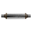 Load image into Gallery viewer, Flowmaster Flow FX Muffler - 2.25 In/Out - Round Body - Moderate Sound - Stainless Steel - Side View