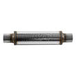 Load image into Gallery viewer, Flowmaster Flow FX Muffler - 2.50 In/Out - Round Body - Moderate Sound - Stainless Steel - Side View