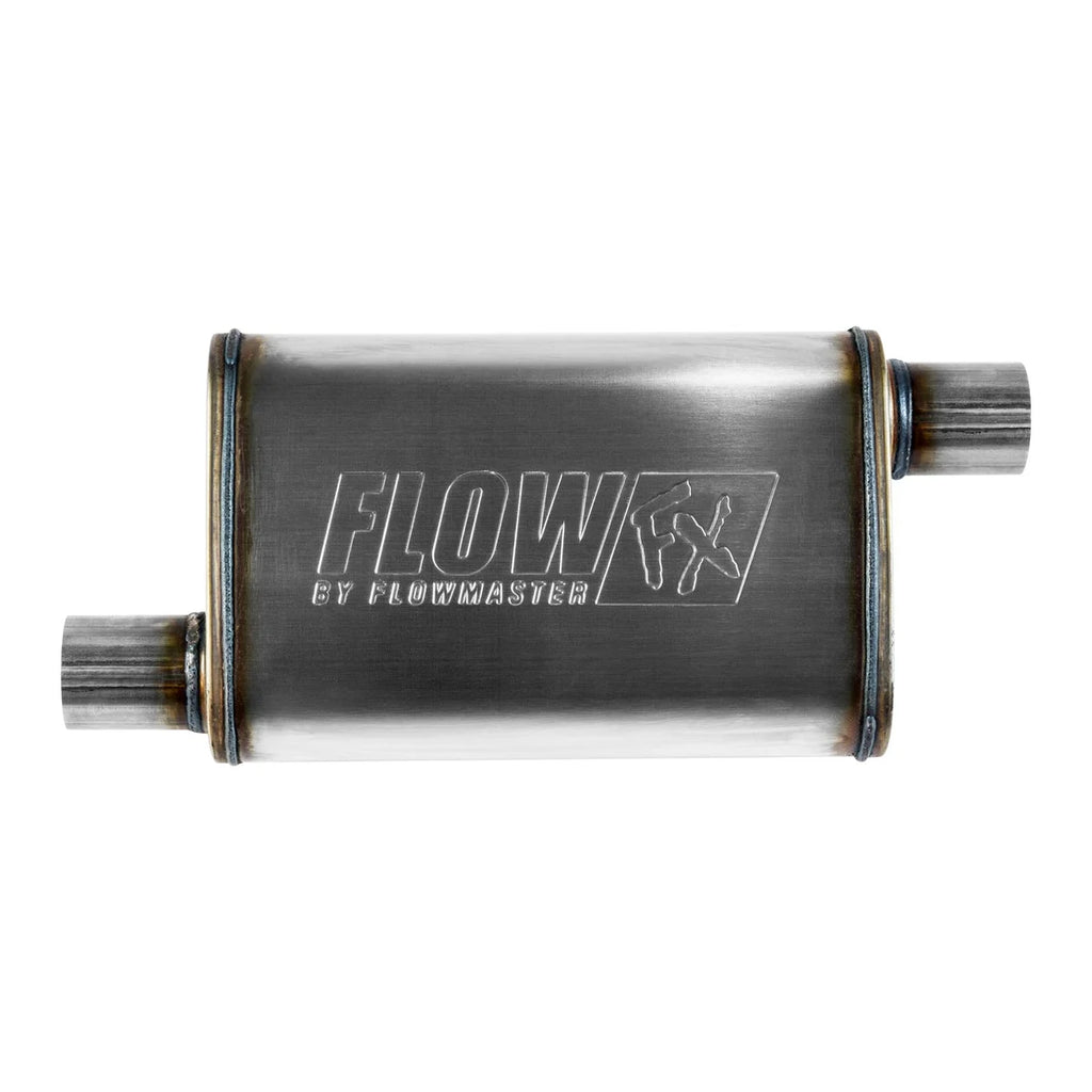 Flowmaster Flow FX Muffler fits 1966-1973 1975-1978 1986-2013 Buick / Chevrolet / Chrysler and more - Side View