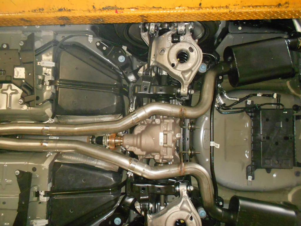 Flowmaster Flowmaster American Thunder Cat-back Exhaust System fits 2015-2017 Ford Mustang GT - Installation View