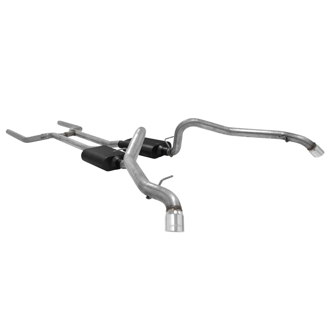Flowmaster Flowmaster American Thunder Crossmember-Back Exhaust System fits 1962-1967 Chevrolet Chevy II - Side View