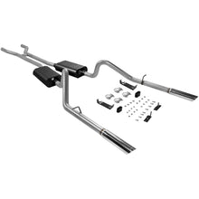 Load image into Gallery viewer, Flowmaster Flowmaster American Thunder Crossmember-Back Exhaust System fits 1966-1967 Ford Fairlane 500 - Side View
