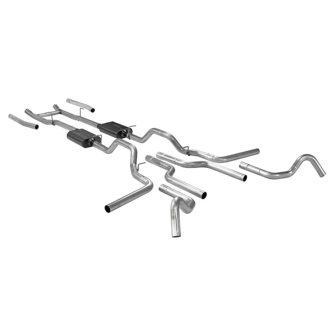 Flowmaster Flowmaster American Thunder Crossmember-Back Exhaust System fits 1967-1972 Ford F-100 / F-250 / F-350 - Side View