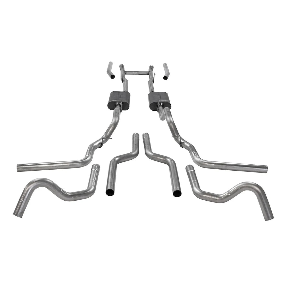 Flowmaster Flowmaster American Thunder Crossmember-Back Exhaust System fits 1967-1972 Ford F-100 / F-250 / F-350 - Back View