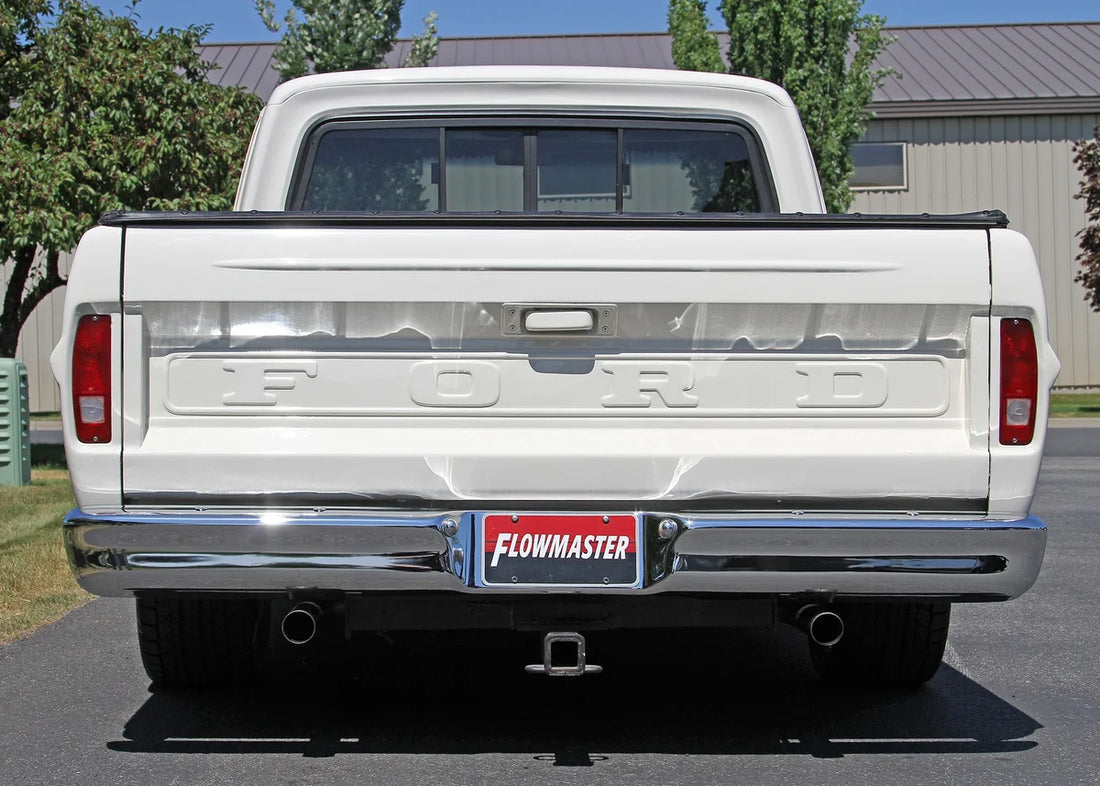 Flowmaster Flowmaster American Thunder Crossmember-Back Exhaust System fits 1967-1972 Ford F-100 / F-250 / F-350 - Additio...