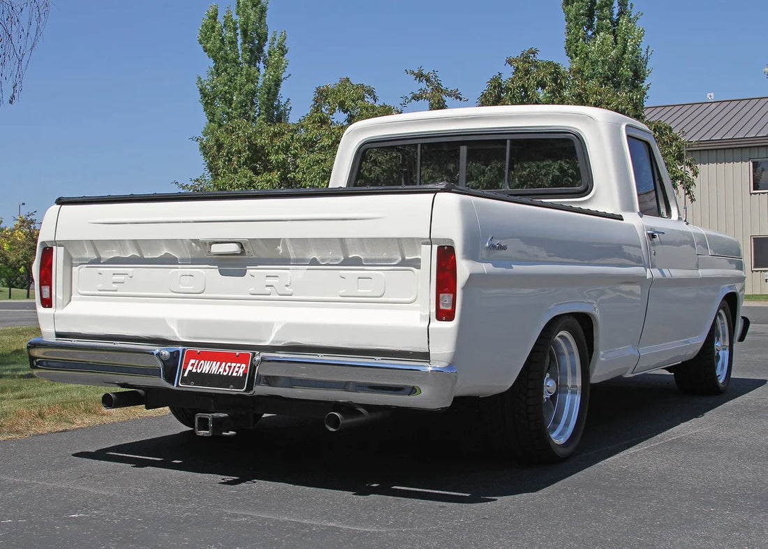 Flowmaster Flowmaster American Thunder Crossmember-Back Exhaust System fits 1967-1972 Ford F-100 / F-250 / F-350 - Additio...