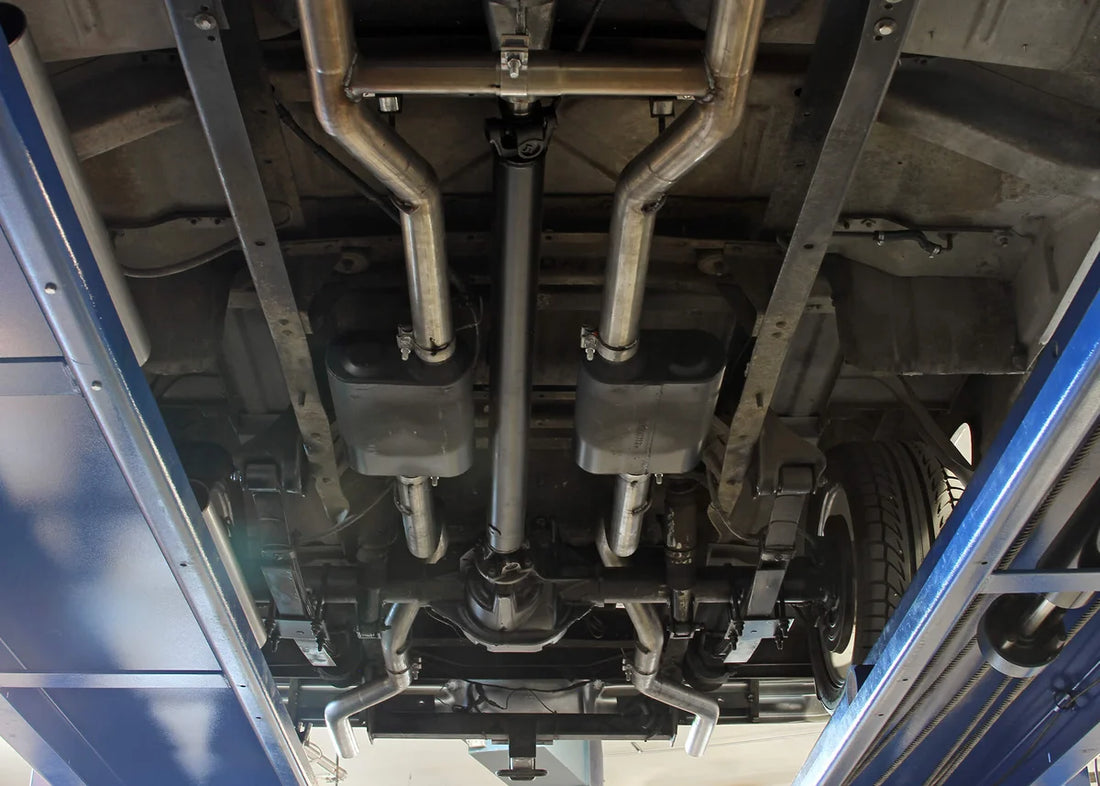 Flowmaster Flowmaster American Thunder Crossmember-Back Exhaust System fits 1967-1972 Ford F-100 / F-250 / F-350 - Additio...