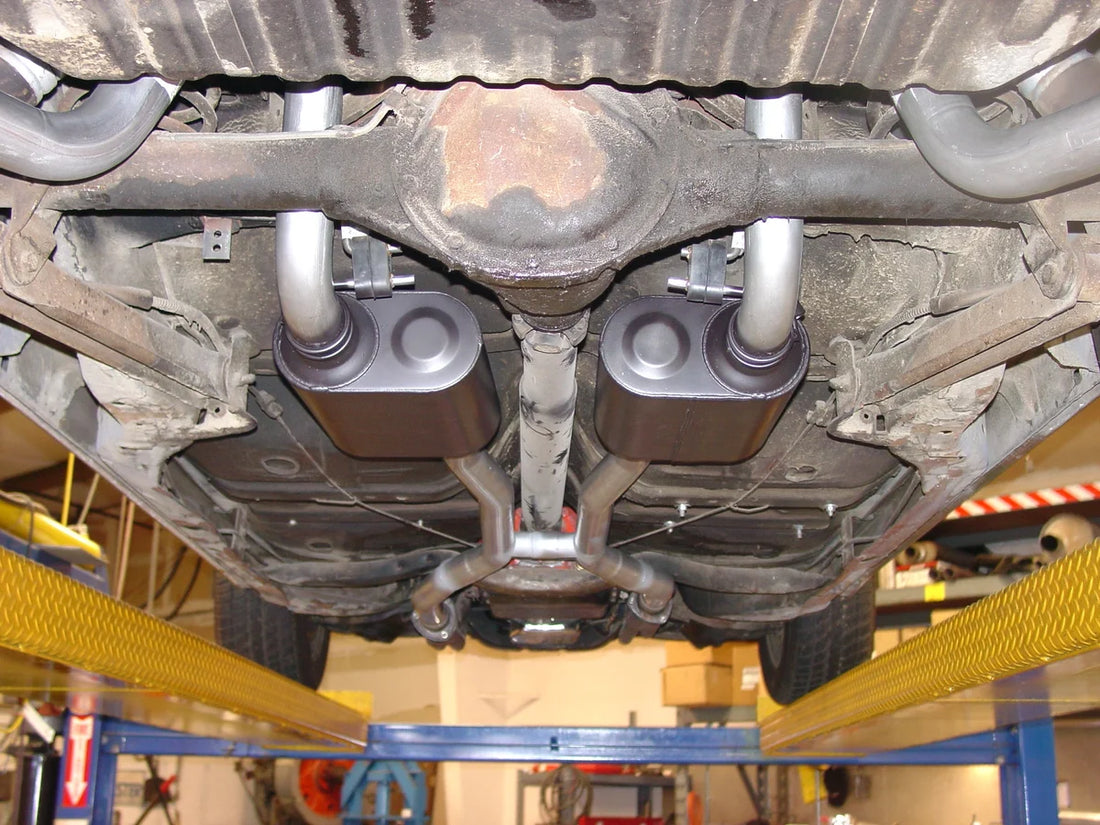 Flowmaster Flowmaster Crossmember-Back Exhaust System fits 1964-1972 Buick / Chevrolet / Oldsmobile - Installation View