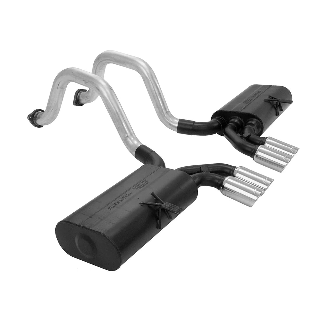 Flowmaster Force II Axle-back Exhaust System fits 1997-2004 Chevrolet Corvette - Side View