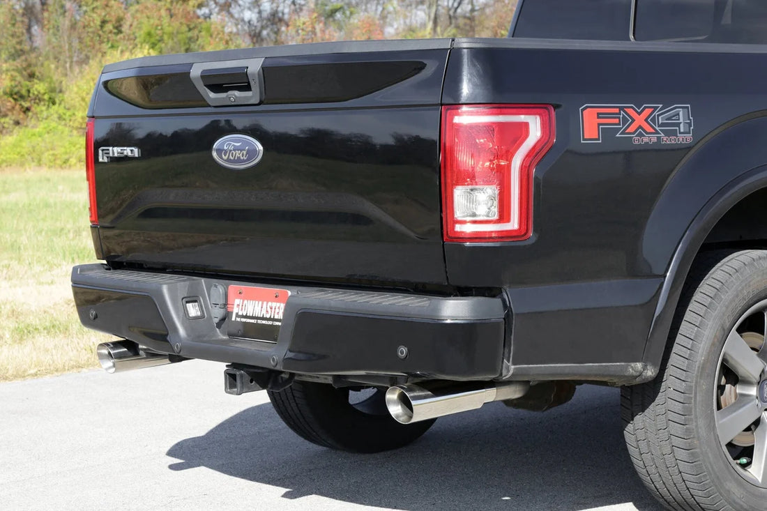 Flowmaster Force II Cat-Back Exhaust System fits 2015-2020 Ford F-150 - Side View