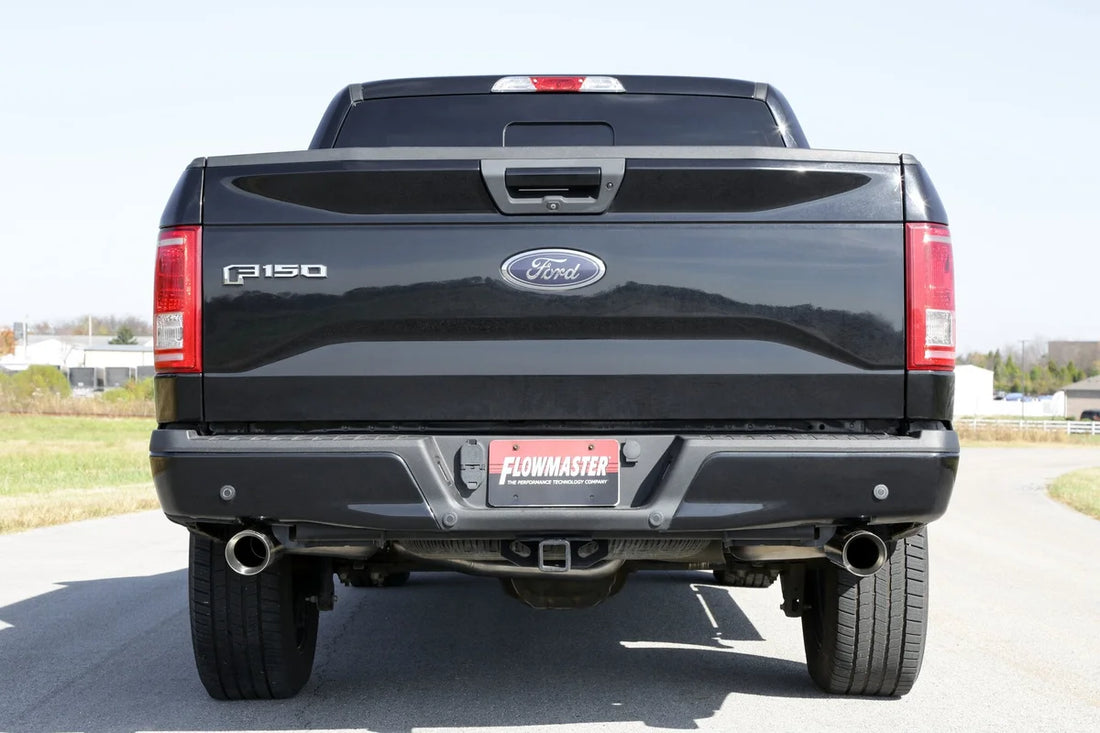 Flowmaster Force II Cat-Back Exhaust System fits 2015-2020 Ford F-150 - Back View