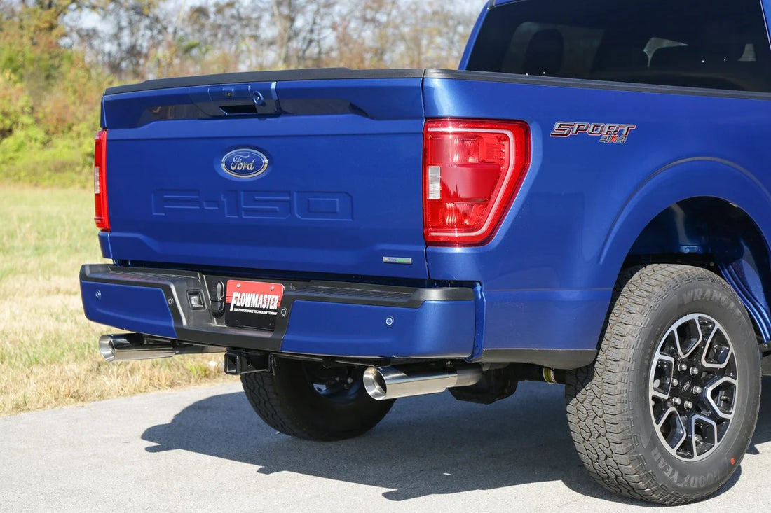 Flowmaster Force II Cat-Back Exhaust System fits 2021-2025 Ford F-150 - Side View