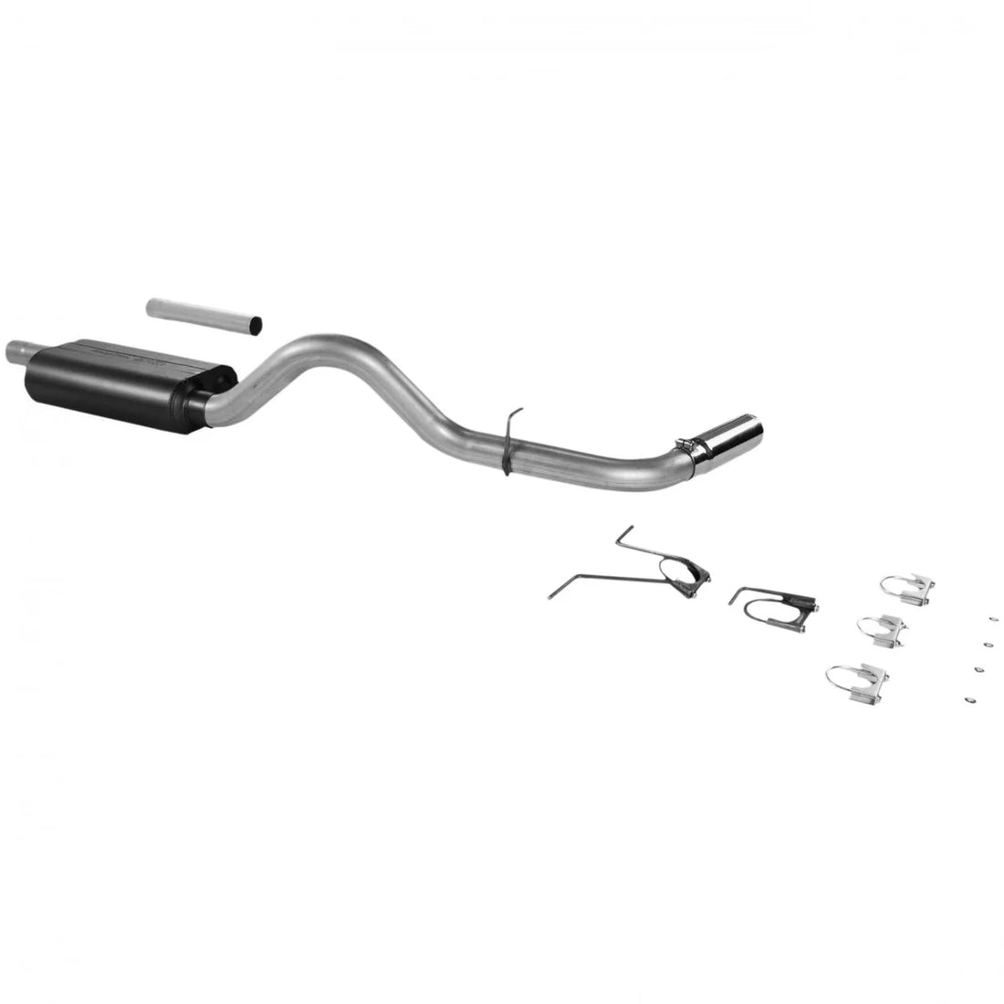 Flowmaster Force II Cat-back Exhaust System fits 2000-2003 Dodge Dakota - Side View