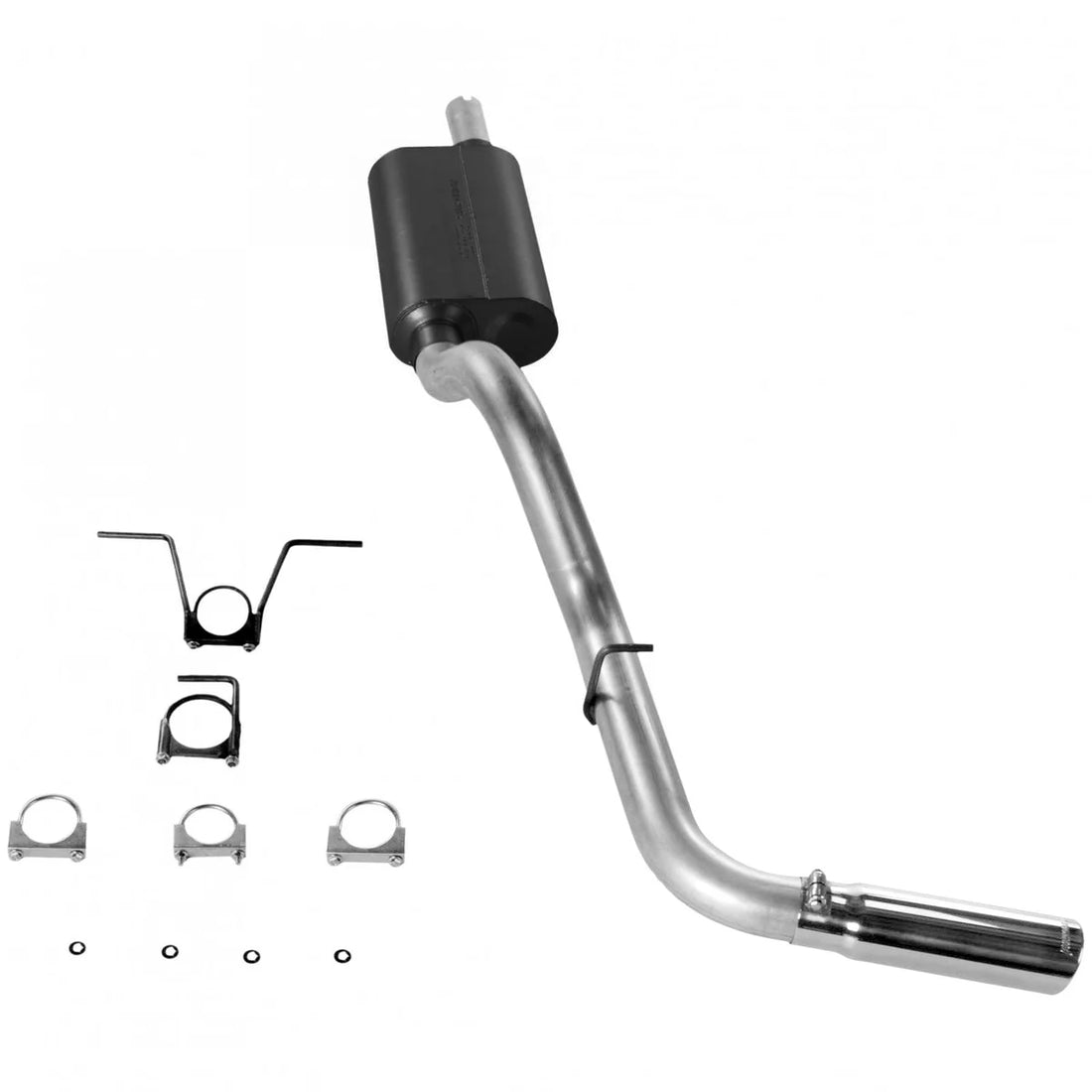 Flowmaster Force II Cat-back Exhaust System fits 2000-2003 Dodge Dakota - Back View