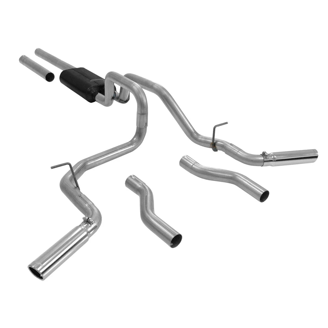 Flowmaster Force II Cat-back Exhaust System fits 2007-2013 Chevrolet Silverado 1500 / GMC Sierra 1500 - Side View