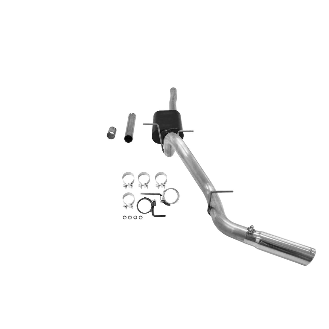 Flowmaster Force II Cat-back Exhaust System fits 2007-2013 Chevrolet Silverado 1500 / GMC Sierra 1500 - Side View