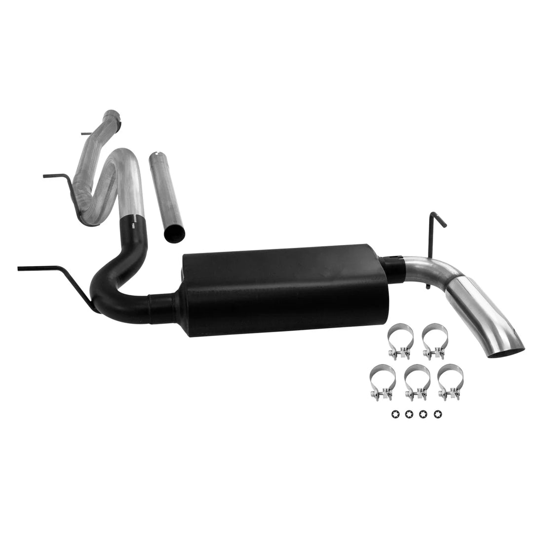 Flowmaster Force II Cat-back Exhaust System fits 2007-2018 Jeep Wrangler / Wrangler JK - Side View