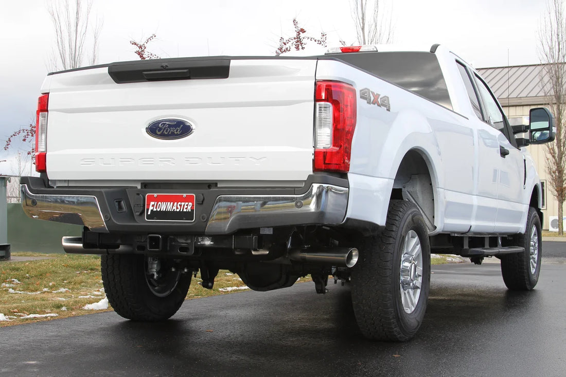 Flowmaster Force II Cat-back Exhaust System fits 2017-2026 Ford F-250 Super Duty / F-350 Super Duty - Installation View