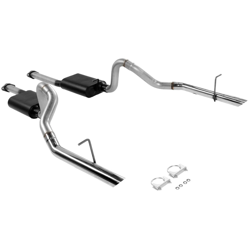 Flowmaster GT and Cobra - Aggressive sound fits 1994-1997 Ford Mustang 4.6L / 5.0L - Side View