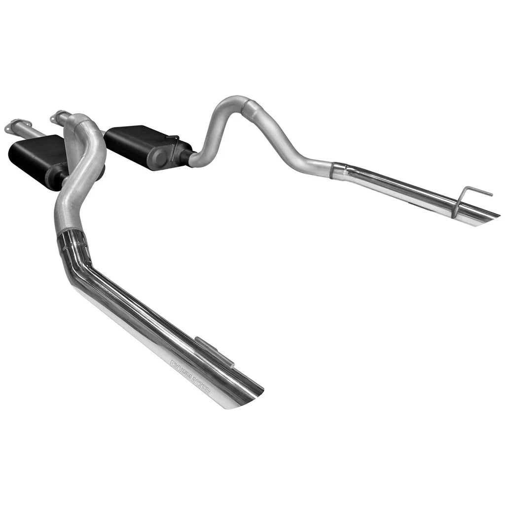 Flowmaster GT and Cobra - Aggressive to moderate sound fits 1998 Ford Mustang 4.6L - Side View