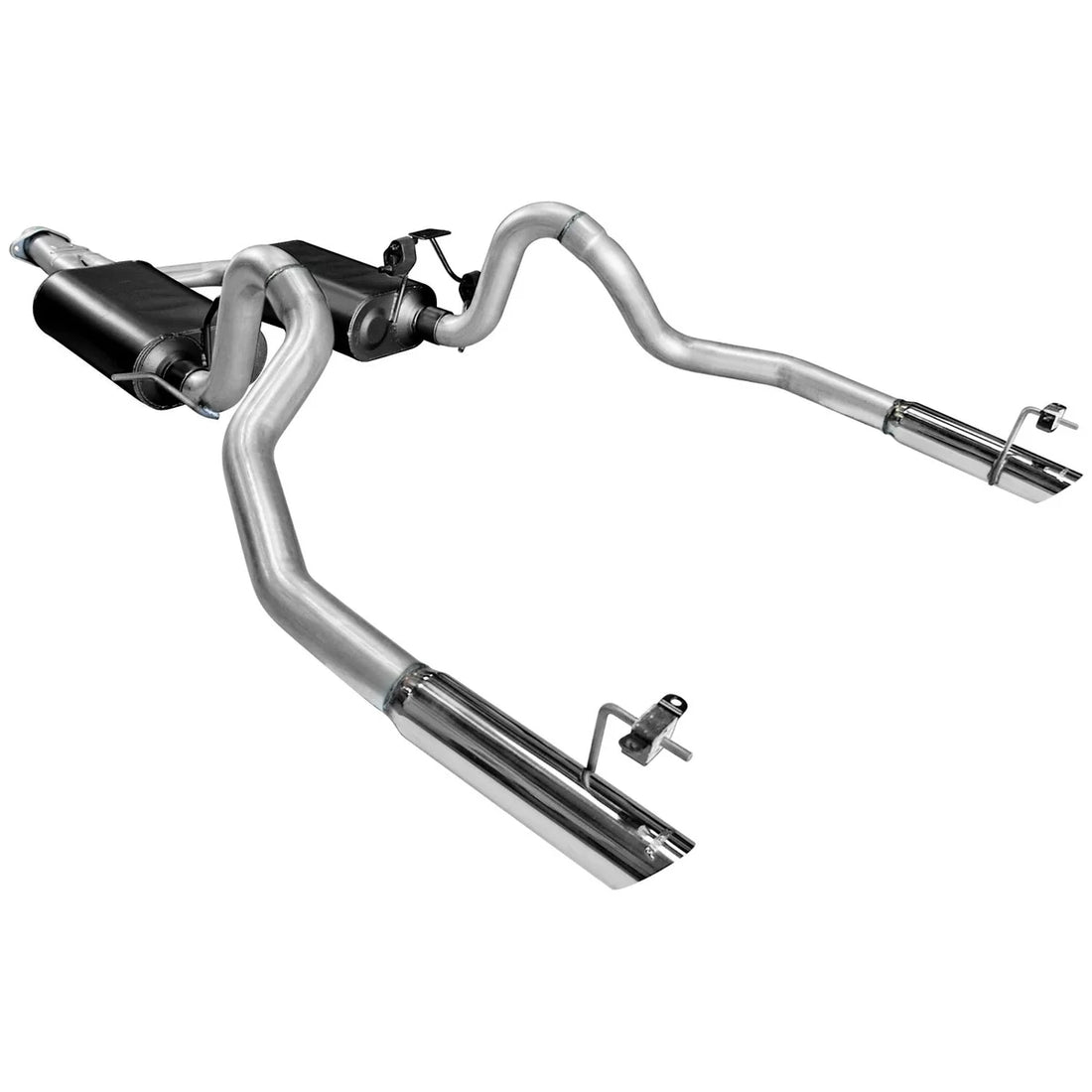 Flowmaster LX - Moderate sound fits 1999-2004 Ford Mustang 3.8L - Side View