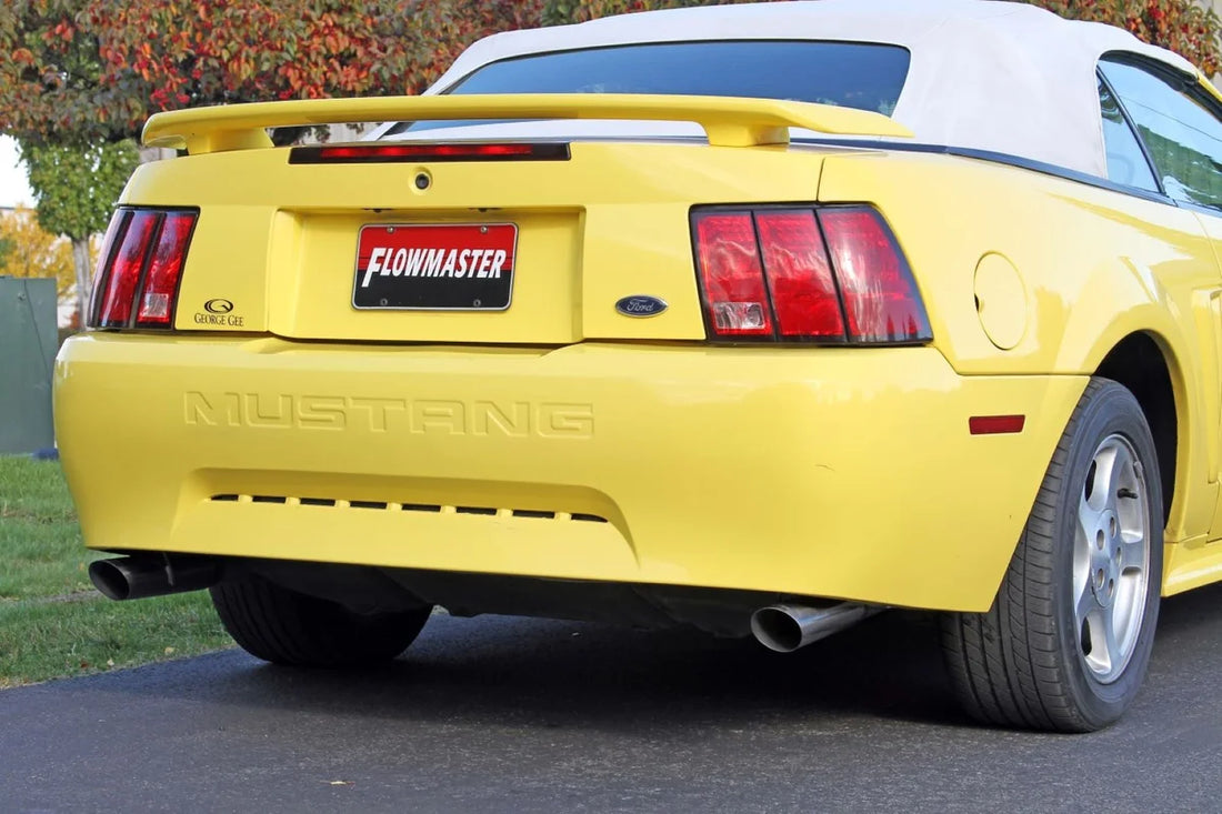 Flowmaster LX - Moderate sound fits 1999-2004 Ford Mustang 3.8L - Back View