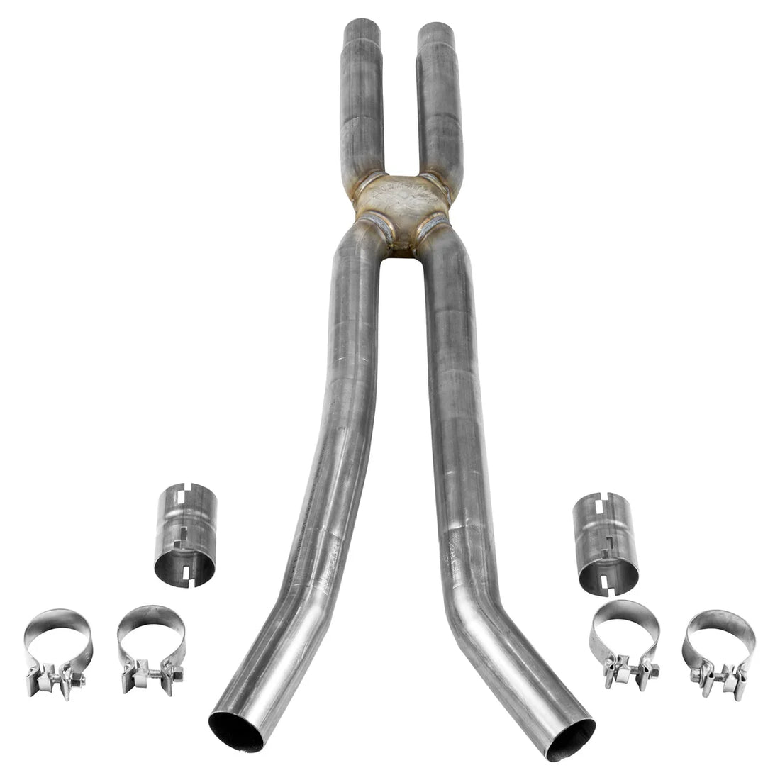 Flowmaster No Resonator Scavenger X-Pipe Kit fits 2018-2026 Ford Mustang - Side View