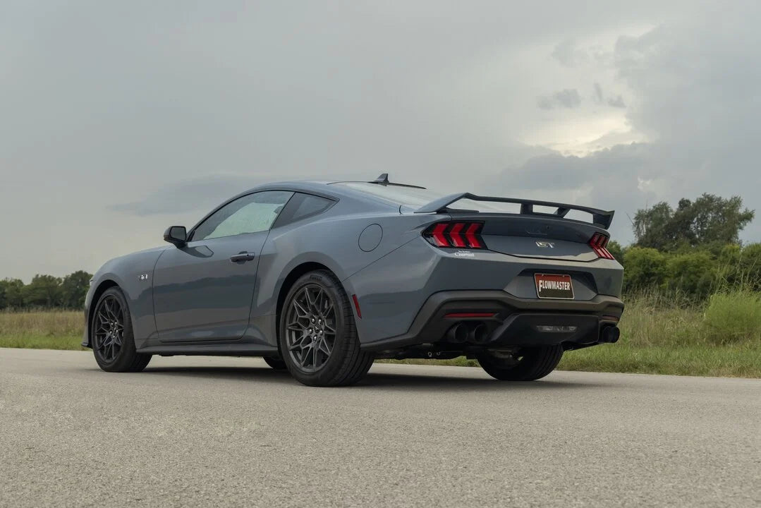 Flowmaster Outlaw Axle-Back Exhaust System fits 2024-2026 Ford Mustang Dark Horse - Installation View