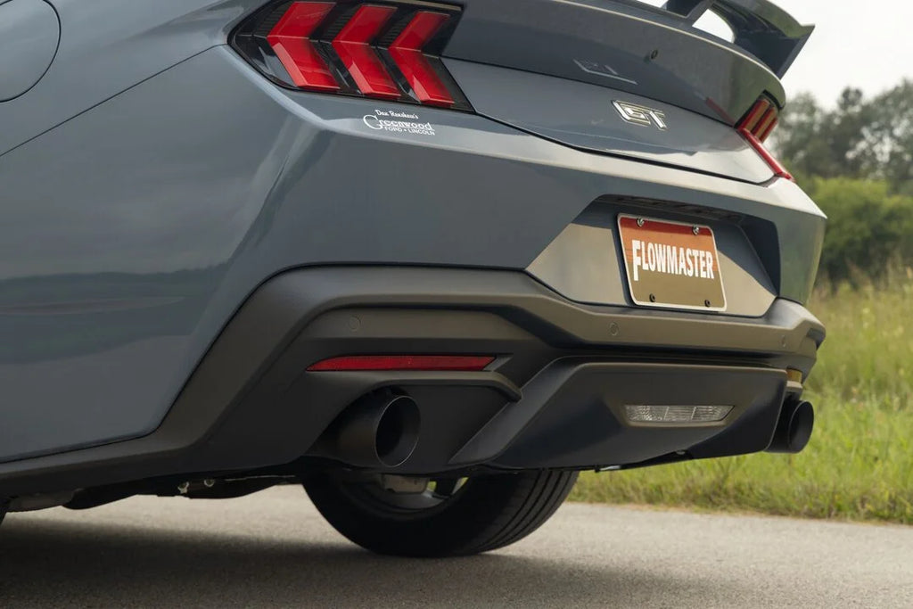 Flowmaster Outlaw Axle-Back Exhaust System fits 2024-2026 Ford Mustang Dark Horse - Side View