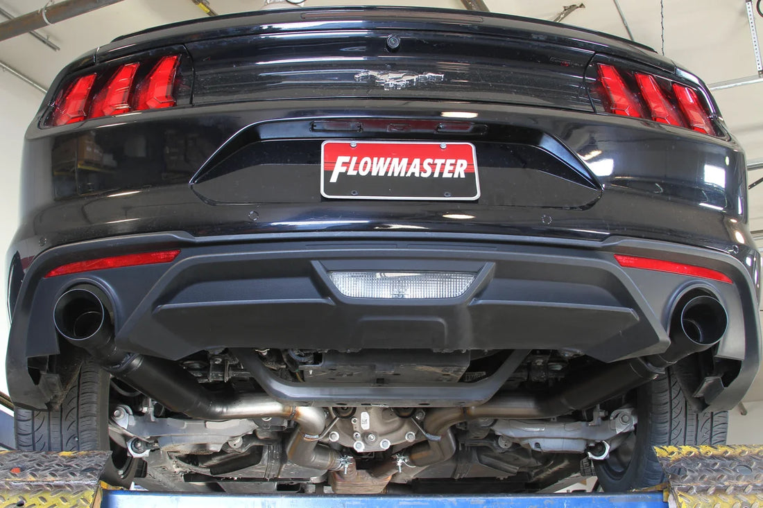 Flowmaster Outlaw Axle-back Exhaust System fits 2015-2023 Ford Mustang - Installation View