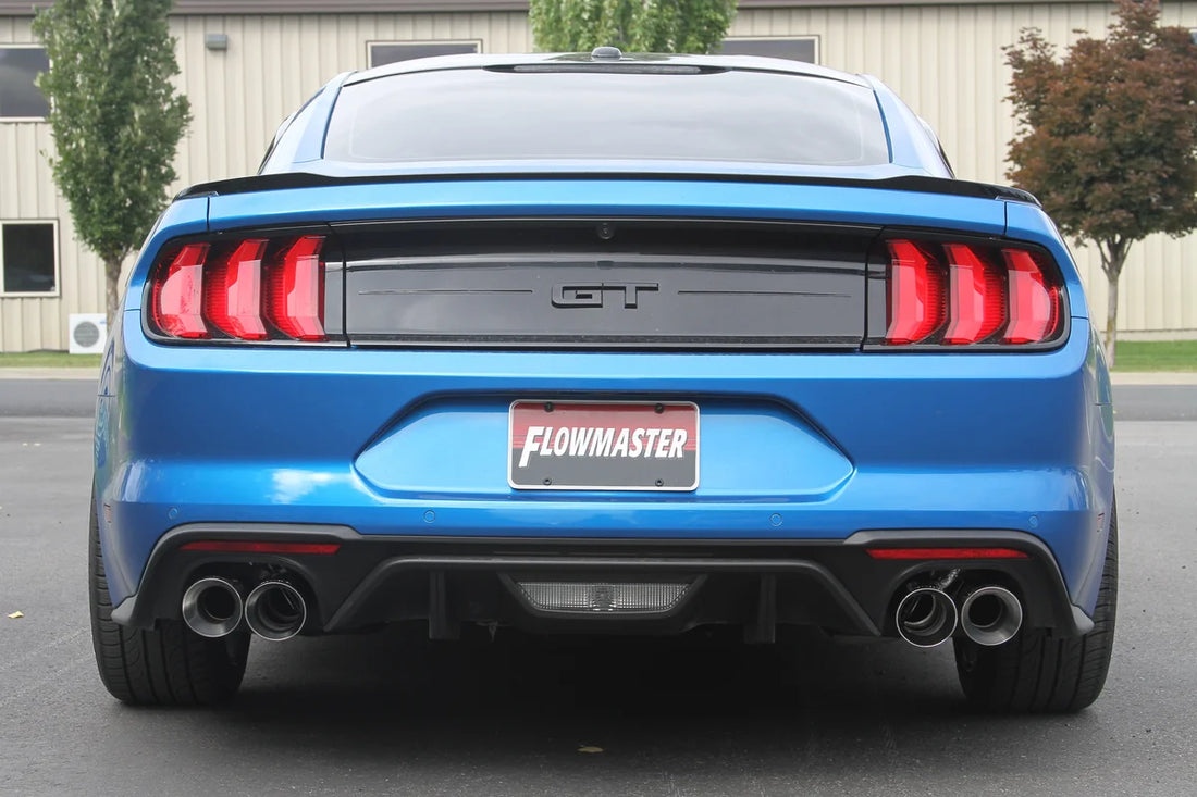 Flowmaster Outlaw Axle-back Exhaust System fits 2018-2023 Ford Mustang - Installation View