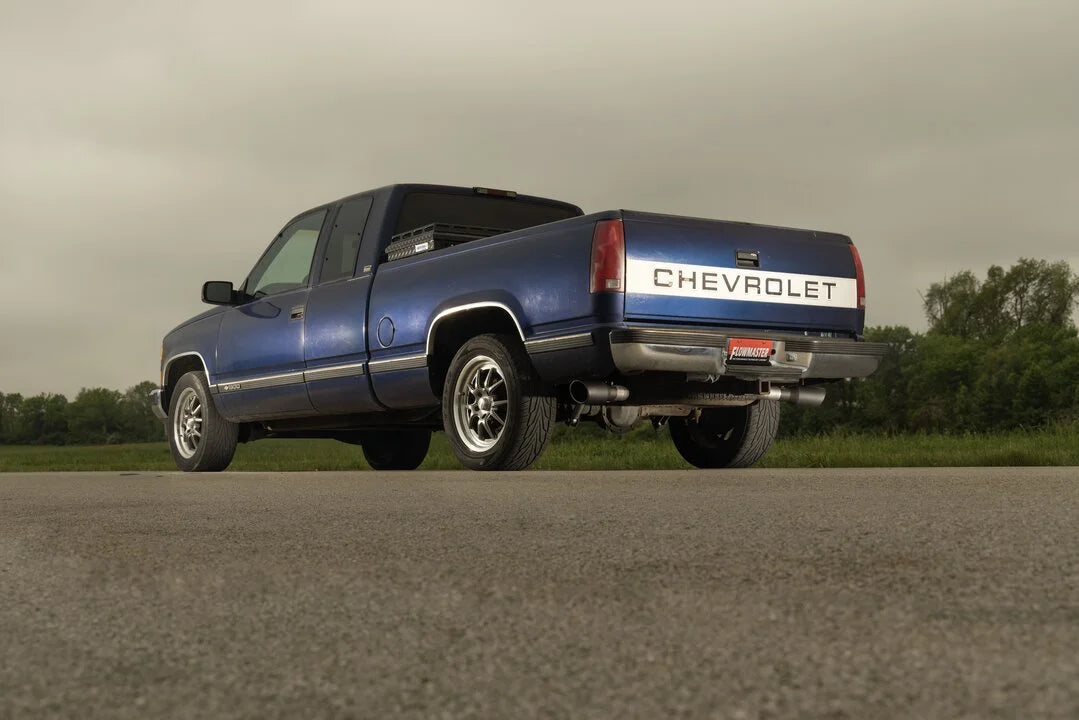 Flowmaster Outlaw Cat-back Exhaust System fits 1994-1995 Chevrolet C1500 / K1500 / GMC C1500 / K1500 - Back View
