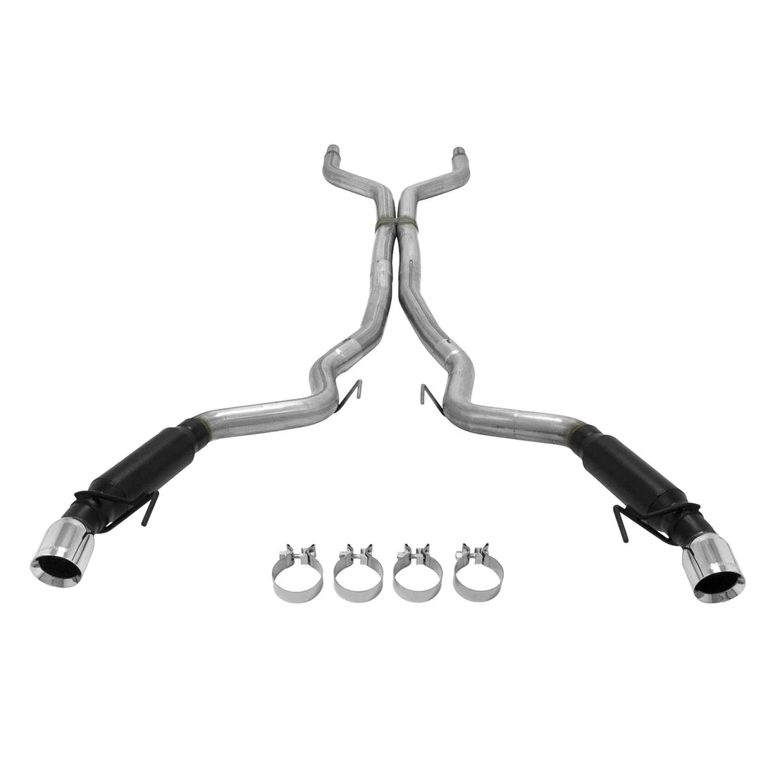 Flowmaster Outlaw Cat-back Exhaust System fits 2015-2017 Ford Mustang GT - Back View