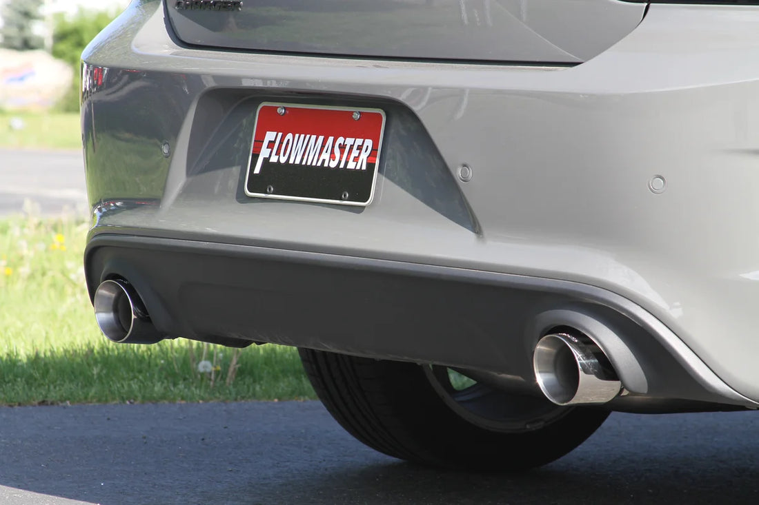 Flowmaster Outlaw Cat-back Exhaust System fits 2017-2023 Dodge Charger - Side View