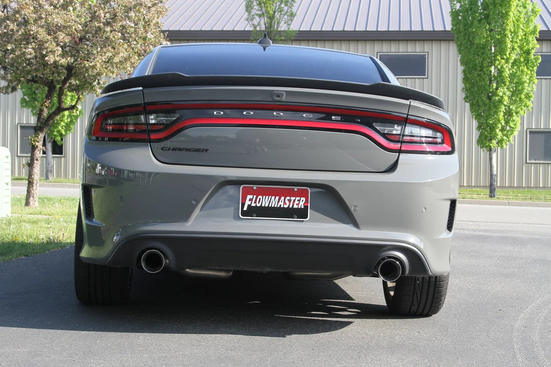 Flowmaster Outlaw Cat-back Exhaust System fits 2017-2023 Dodge Charger - Back View