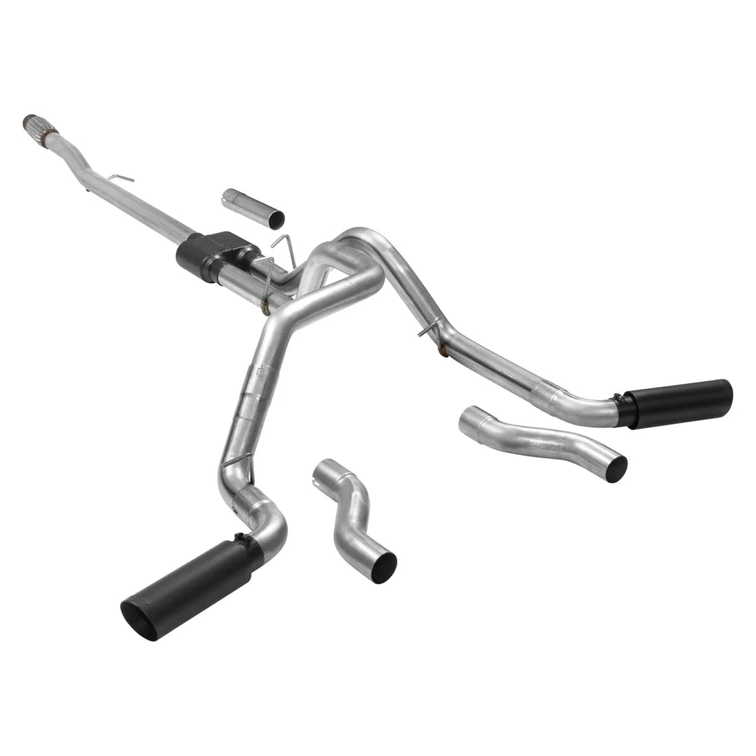 Flowmaster Outlaw Cat-back Exhaust System fits 2019-2026 Chevrolet Silverado 1500 / GMC Sierra 1500 - Side View