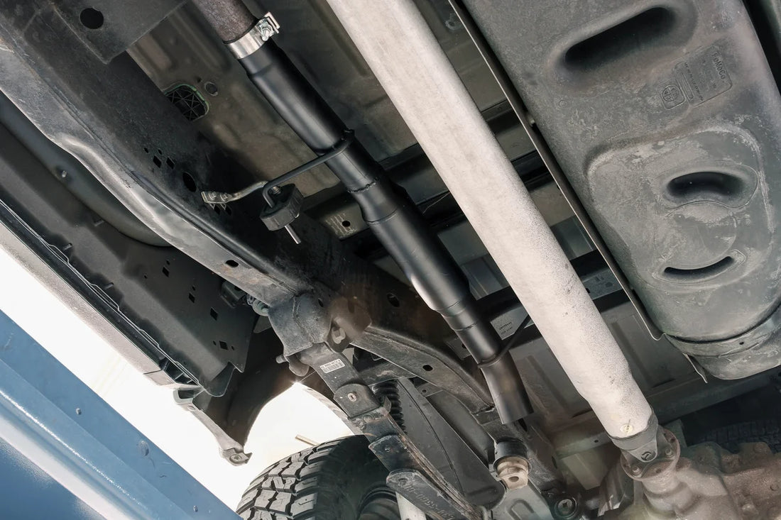 Flowmaster Outlaw Extreme Cat-back Exhaust System fits 2015-2020 Ford F-150 - Installation View