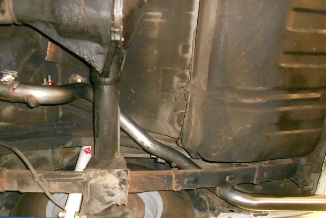 Flowmaster Pre-bent Tailpipes fits 1967-1981 Chevrolet Camaro / Chevy II / Nova / Pontiac Firebird - Back View