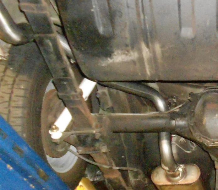 Flowmaster Pre-bent Tailpipes fits 1967-1981 Chevrolet Camaro / Chevy II / Nova / Pontiac Firebird - Installation View