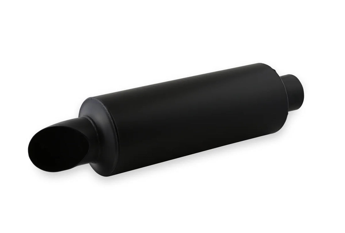 Flowmaster Pro Series Muffler - 3.00 Center In / 3.50 Center Turn Down Out -Moderate Sound - Side View