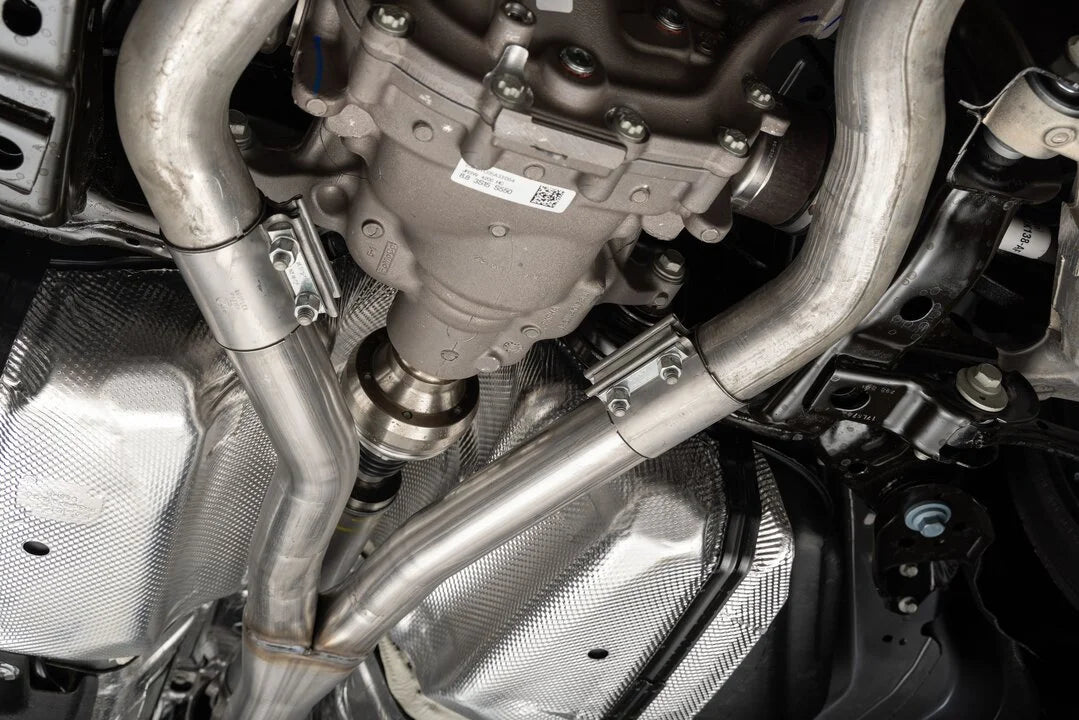 Flowmaster Scavenger Y-Pipe Kit fits 2024-2026 Ford Mustang EcoBoost - Side View