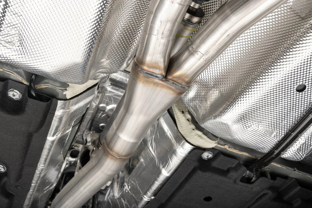 Flowmaster Scavenger Y-Pipe Kit fits 2024-2026 Ford Mustang EcoBoost - Installation View