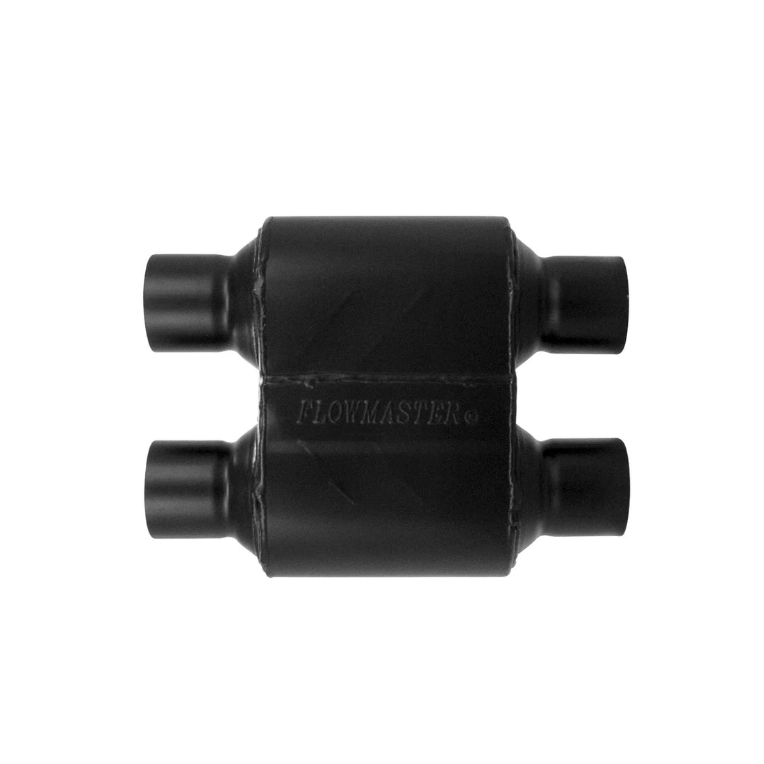 Flowmaster Super 10 Series Stainless Steel - 2.50 in. IN/OUT - Aggressive Sound - Side View