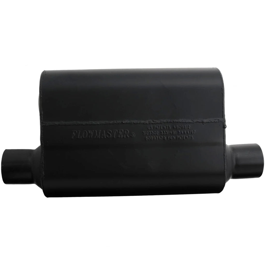 Flowmaster Super 44 - 2.50 Offset In / 2.50 Same Side Out - Aggressive Sound - Side View