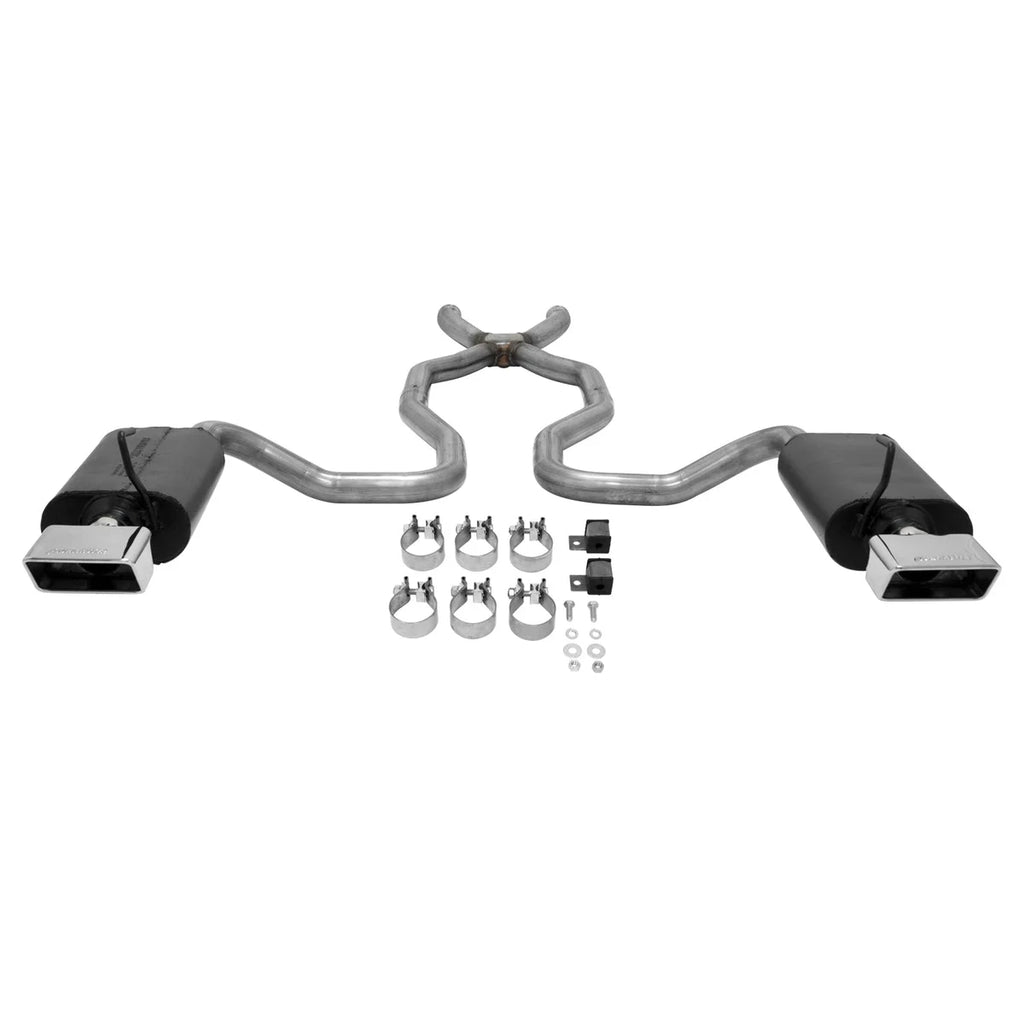 Flowmaster fits 1970-1973 Corvette Stingray with 350 Small Block Engine - Back View