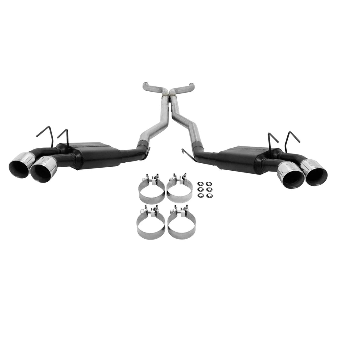 Flowmaster fits 2013-2015 Chevrolet Camaro SS 6.2L engine / ZL1 6.2L engine - Back View