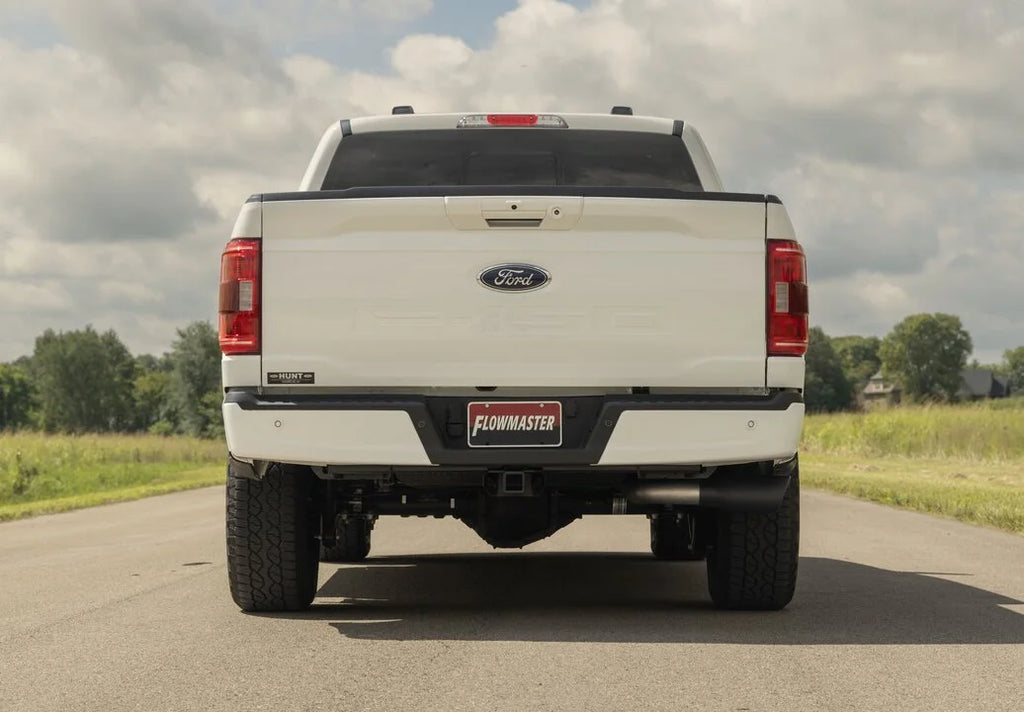 Flowmaster fits 2021-2025 Ford F-150 3.5-liter PowerBoost Hybrid engine - Side View