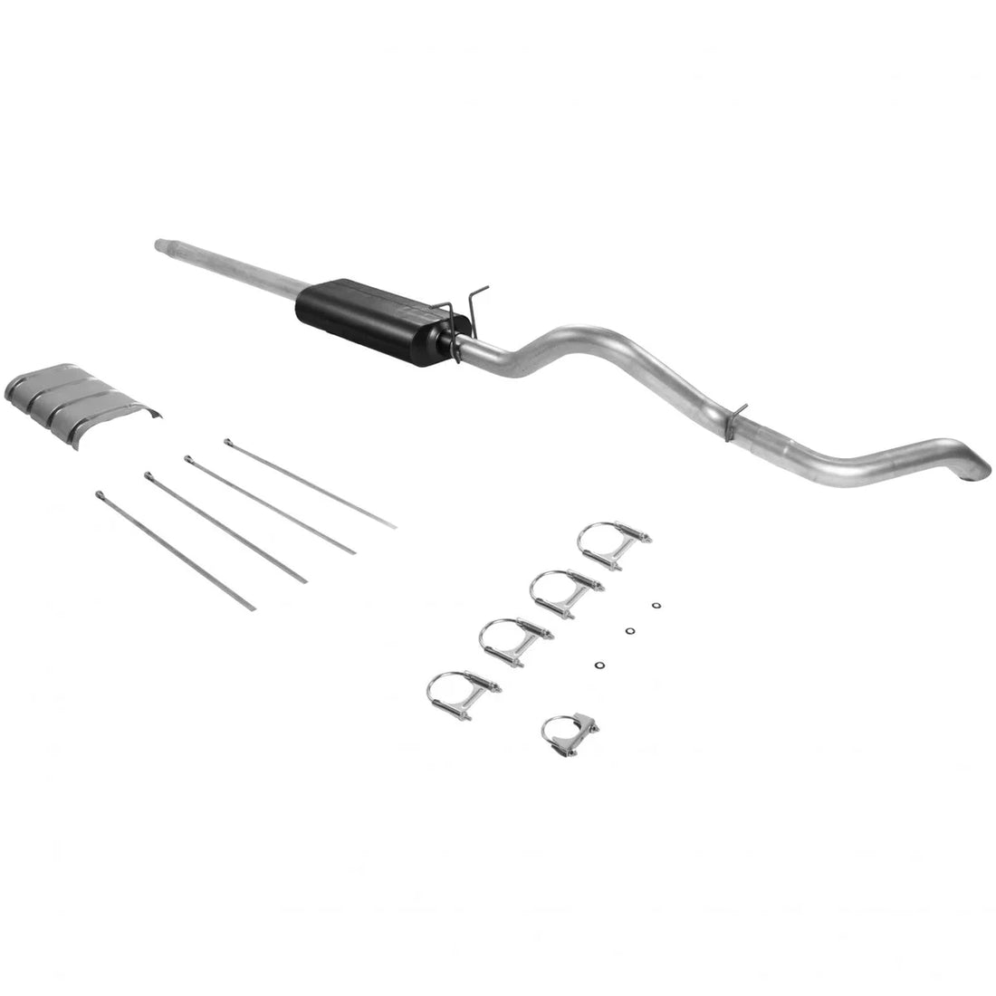 Flowmaster truck - Mild sound fits 1987-1996 Ford F-150 4.9L / 5.0L / 5.8L - Side View